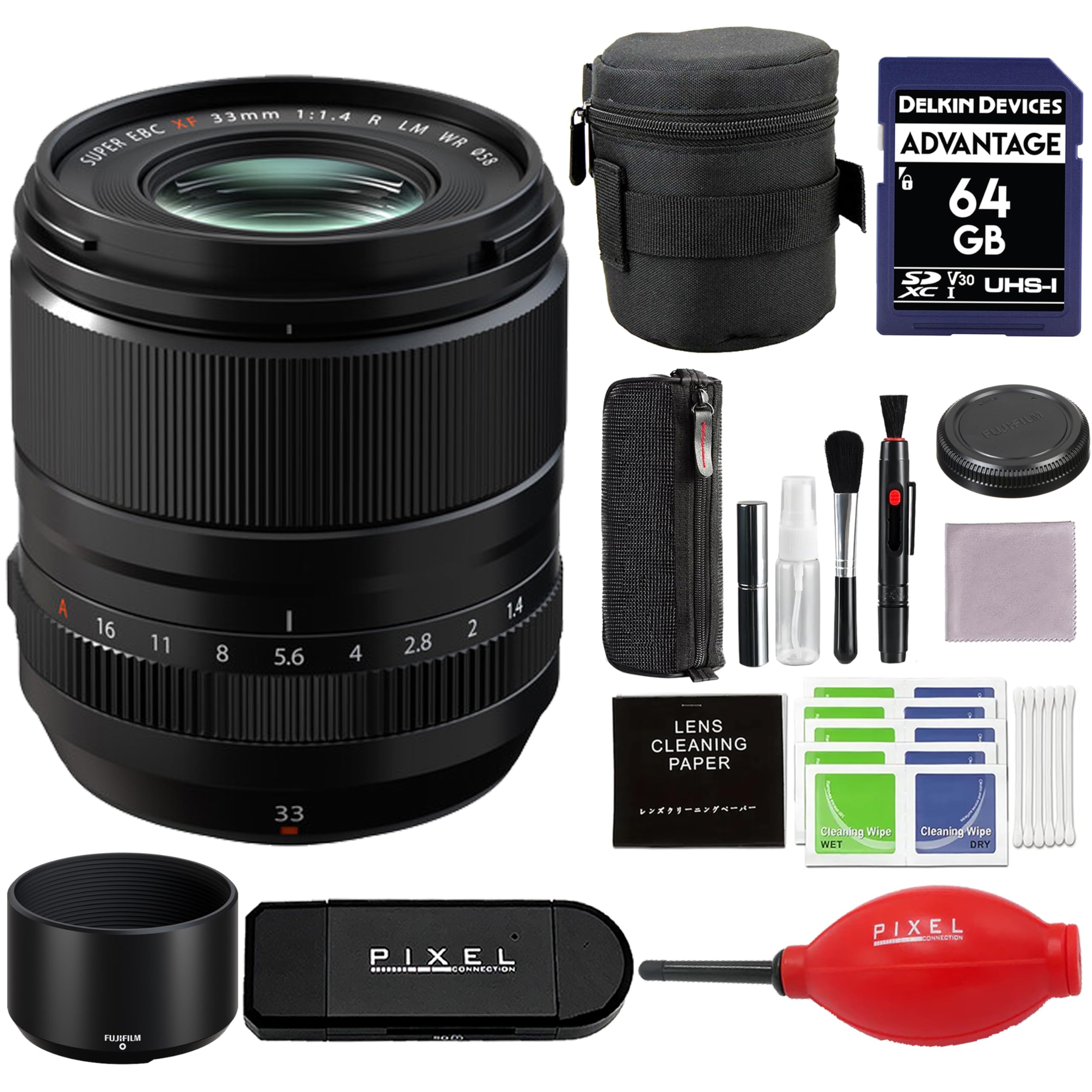 Amazon.com : Fujifilm XF 33mm f/1.4 R LM WR Lens Bundle with